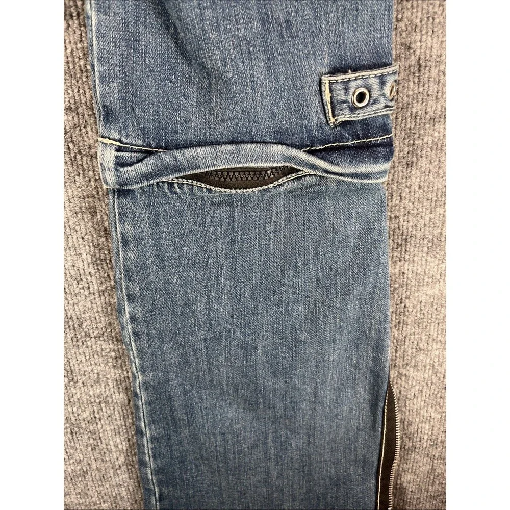 NWT Tripp NYC DS4966 Low Rise Grommet Zipper Punk Goth Denim Jeans Indigo - Picture 11 of 15